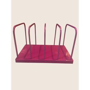 🩷 POPPIN DESK ORGANIZER FILE SORTER BINDER HOLDER 80s STYLE PLASTIC 6.5" TALL